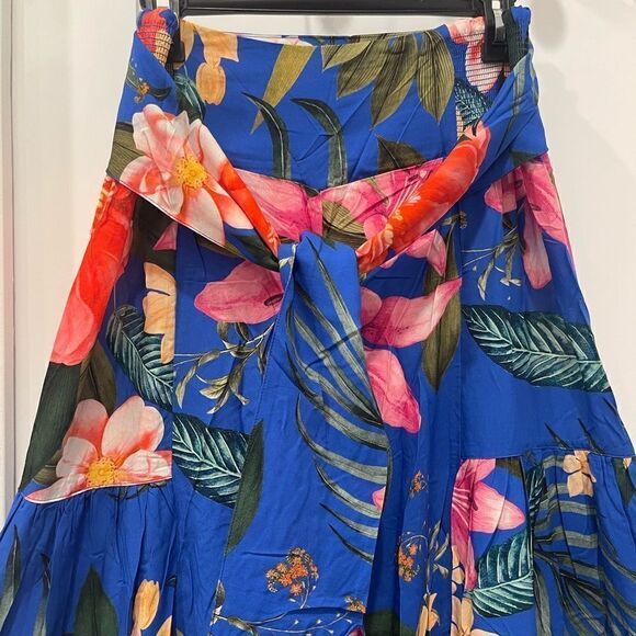 PQ SWIM Cora Floral Blue Cover-Up Pants.Size M/L - Picture 8 of 15